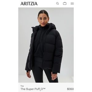Aritzia Rainstop Jacket 
The Super Puff₂O™ size “xs” in popular Black color!!